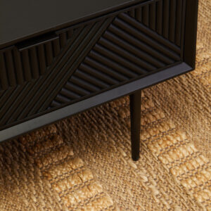 Jakara Black Finish Coffee Table with Drawers