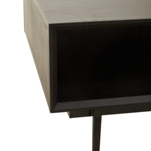 Jakara Black Finish Coffee Table with Drawers