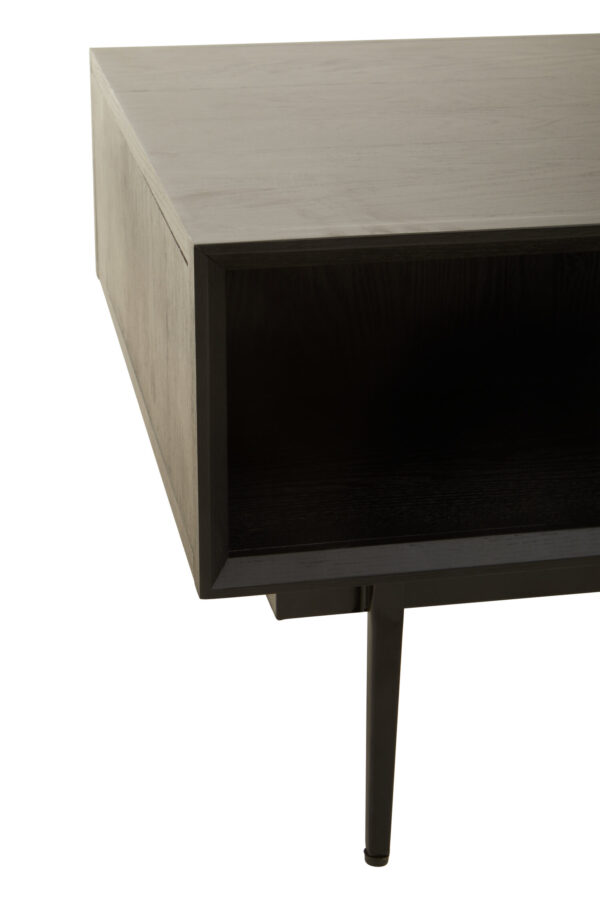 Jakara Black Finish Coffee Table with Drawers