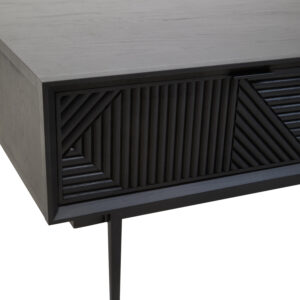 Jakara Black Finish Coffee Table with Drawers