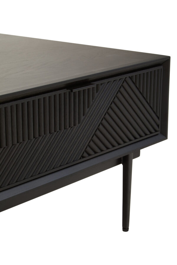 Jakara Black Finish Coffee Table with Drawers