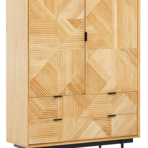 Jakara Natural Finish Cabinet with Drawers