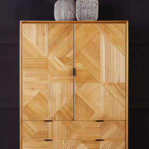Jakara Natural Finish Cabinet with Drawers