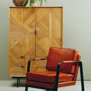 Jakara Natural Finish Cabinet with Drawers