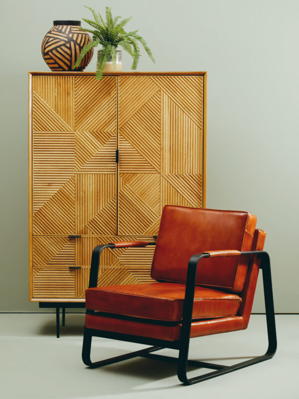 Jakara Natural Finish Cabinet with Drawers