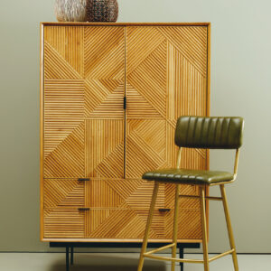 Jakara Natural Finish Cabinet with Drawers