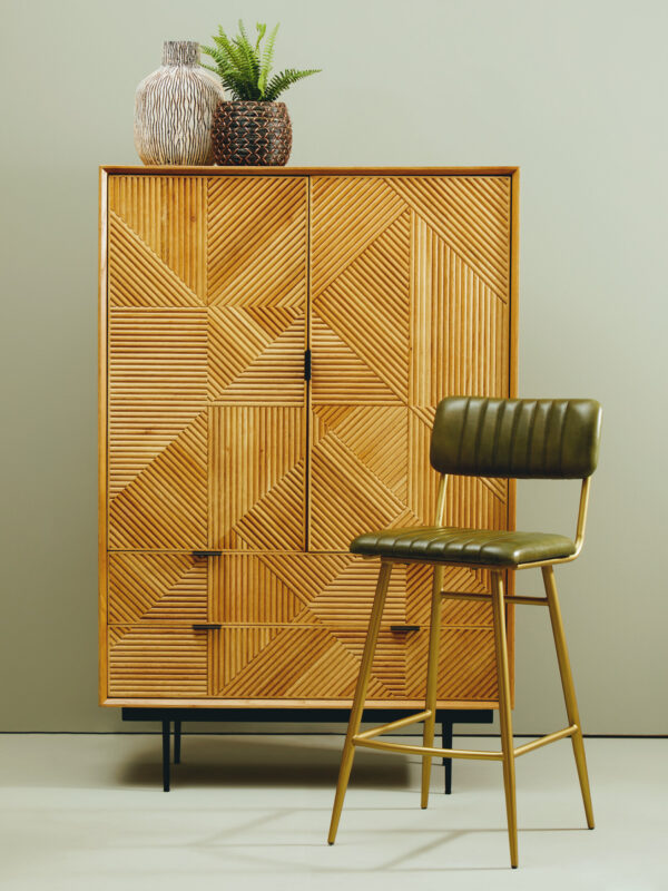 Jakara Natural Finish Cabinet with Drawers