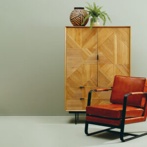 Jakara Natural Finish Cabinet with Drawers