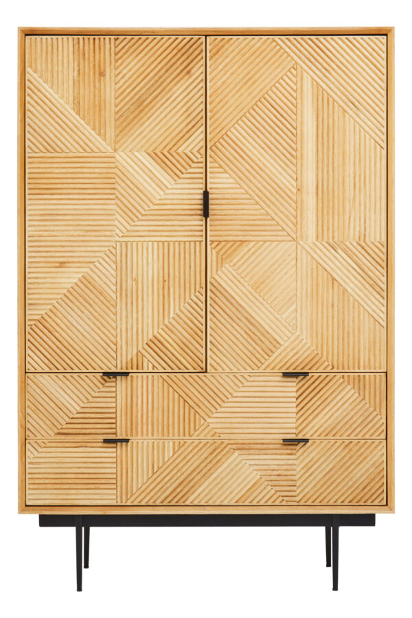 Jakara Natural Finish Cabinet with Drawers