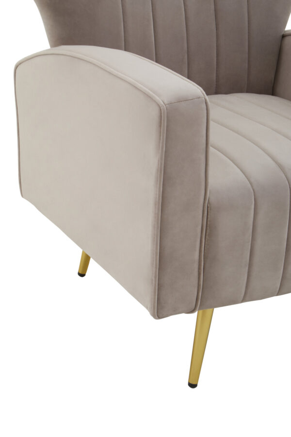 Hayley Mink Velvet Armchair