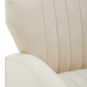 Hayley Natural Velvet Armchair