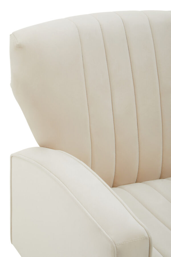 Hayley Natural Velvet Armchair