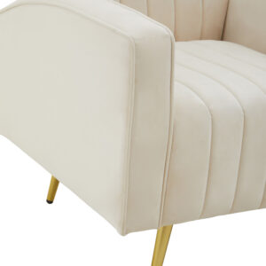 Hayley Natural Velvet Armchair