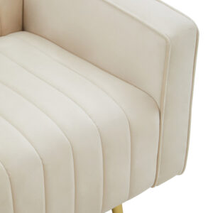 Hayley Natural Velvet Armchair