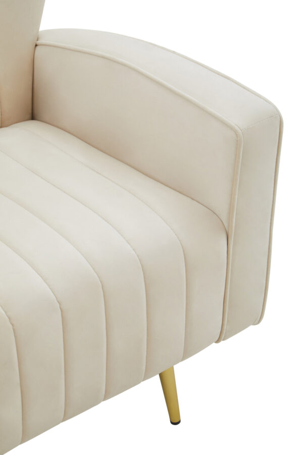 Hayley Natural Velvet Armchair
