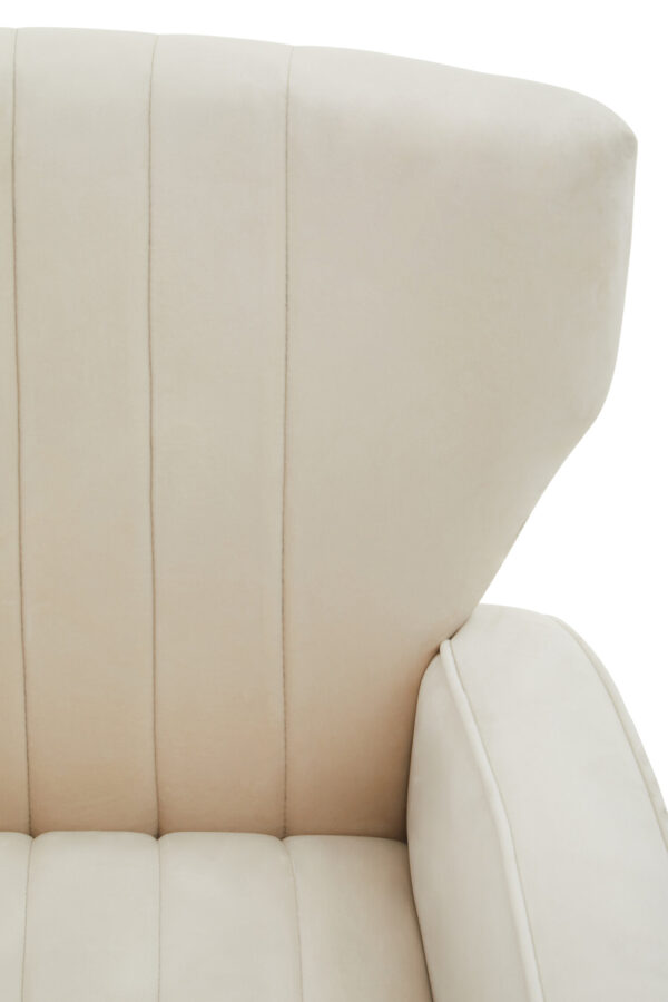Hayley Natural Velvet Armchair