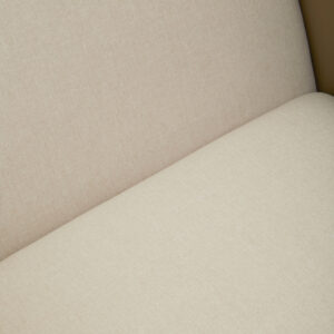 Gilden White Fabric and Brown Faux Leather Dining Chair