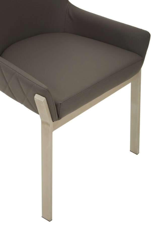 Gilden Grey Faux Leather Dining Chair