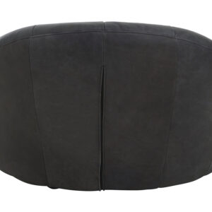 Hoxton Antique Black Leather Lounge Cocoon Chair