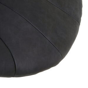 Hoxton Antique Black Leather Lounge Cocoon Chair