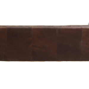 King Three Seater Dark Brown Leather Modern Chesterfield Sofa