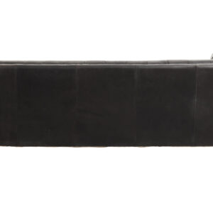 King Three Seater Modern Chesterfield Black Leather Sofa