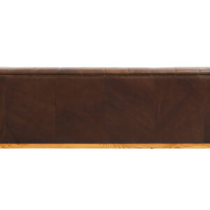 King Three Seater Modern Chesterfield Dark Brown Leather Sofa