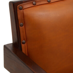 Inca Tan Leather and Teak Frame Dining Chair