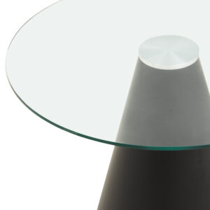 Azalea Round Clear Glass Top Dining Table