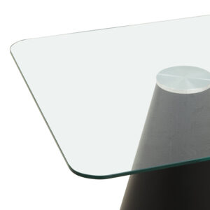 Azalea Square Clear Glass Top Dining Table