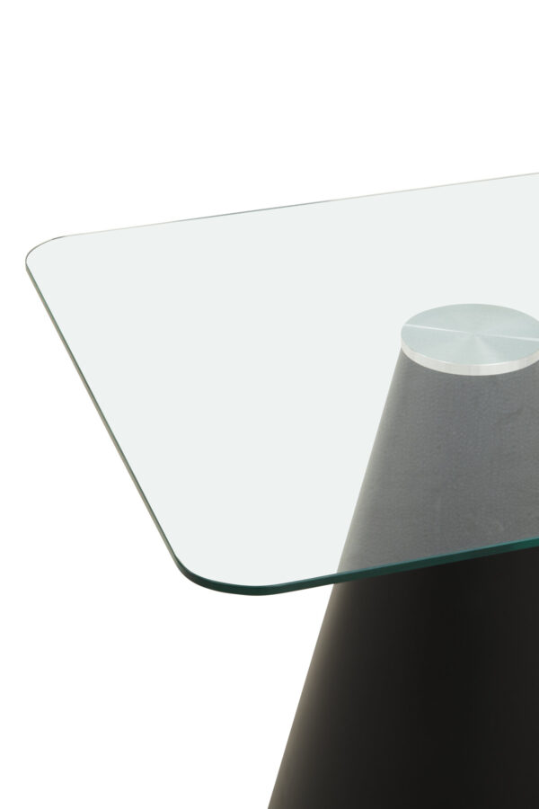 Azalea Square Clear Glass Top Dining Table