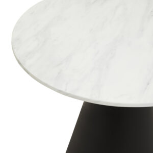 Azalea Round White Marble Top Dining Table