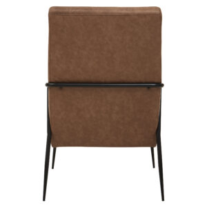 Hoxton Brown Leather Lounge Chair With Reclined Profile