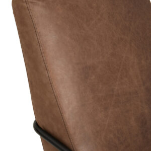 Hoxton Brown Leather Lounge Chair With Reclined Profile