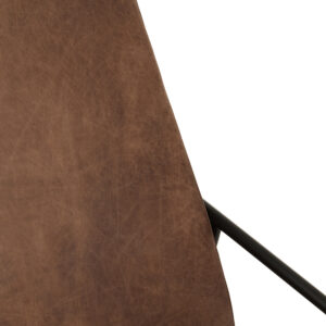 Hoxton Brown Leather Lounge Chair With Reclined Profile
