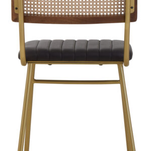 Buffalo Black Leather Dining Chair