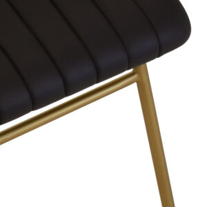 Buffalo Black Leather Dining Chair