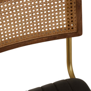 Buffalo Black Leather Dining Chair