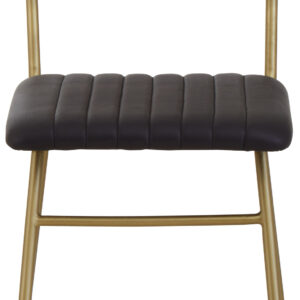 Buffalo Black Leather Dining Chair