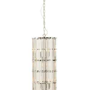 Karli Glass And Chrome Finish Large Vertical Pendant Light