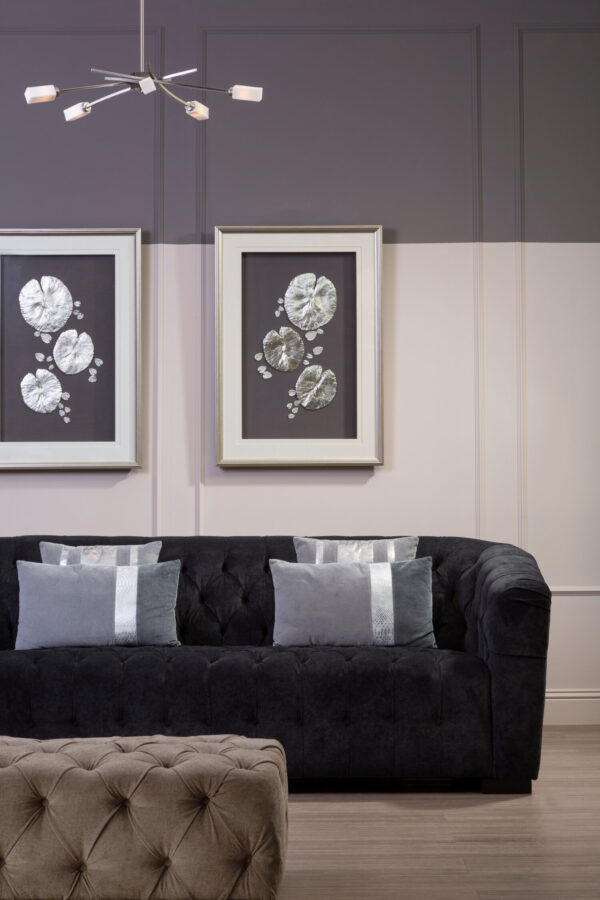 Bosie Kensington Townhouse Grey Rectangular Cushion