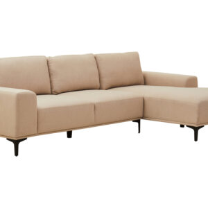 Toulon 3 Seat Natural Fabric Right Chaise Sofa