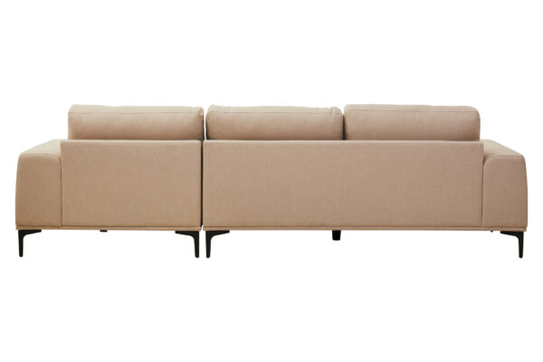 Toulon 3 Seat Natural Fabric Right Chaise Sofa