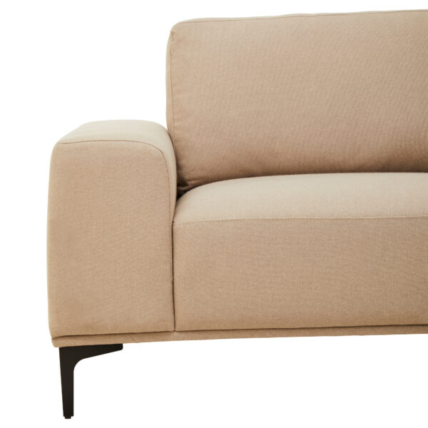 Toulon 3 Seat Natural Fabric Right Chaise Sofa
