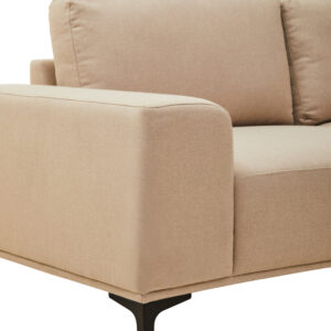 Toulon 3 Seat Natural Fabric Right Chaise Sofa