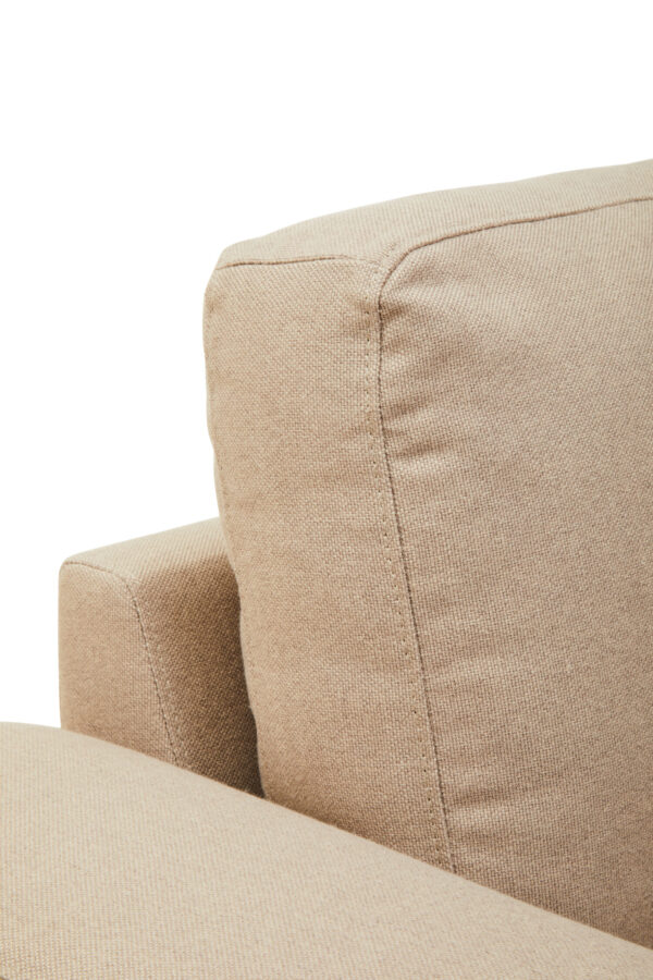 Toulon 3 Seat Natural Fabric Right Chaise Sofa