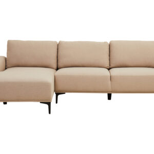 Toulon 3 Seat Natural Fabric Left Chaise Sofa