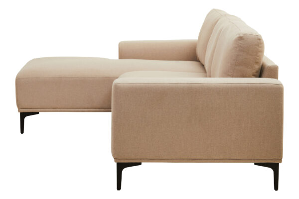 Toulon 3 Seat Natural Fabric Left Chaise Sofa