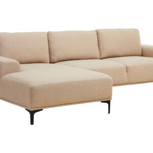 Toulon 3 Seat Natural Fabric Left Chaise Sofa