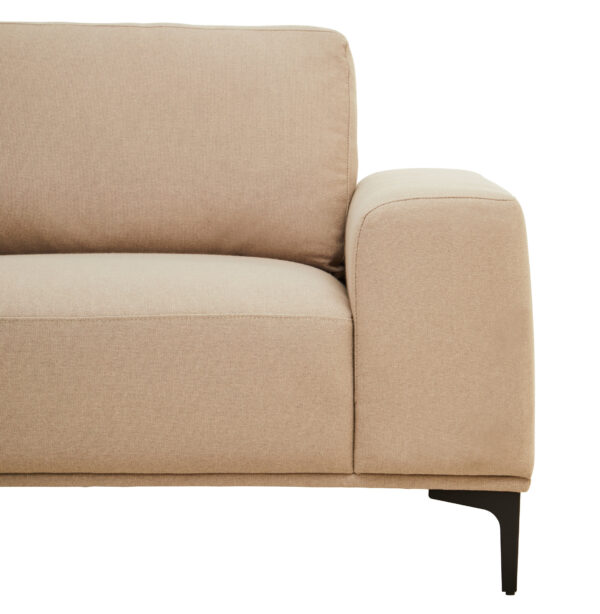 Toulon 3 Seat Natural Fabric Left Chaise Sofa